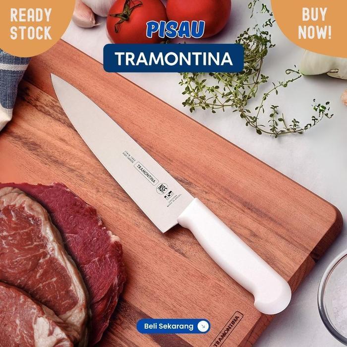 Bisa Cod - Made In Brazil Tramontina Chef Knife 8In Pisau Dapur Nsf 20Cm Press