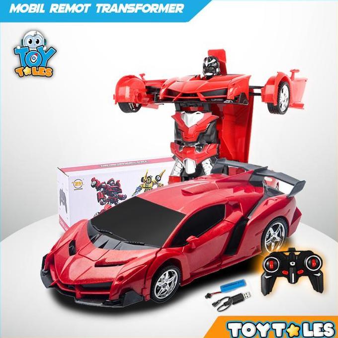 Kids [TOY TALES] Mainan Mobil Remote RC Transforming Robot - Permainan Balap Mobil Remote Control ya