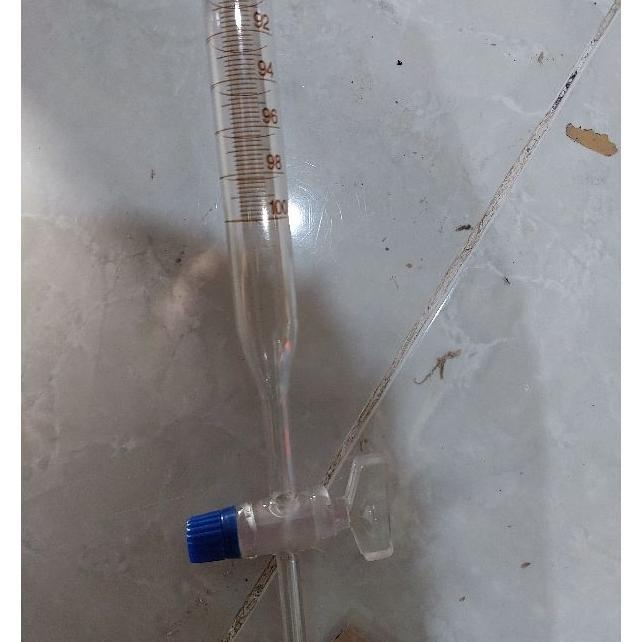 Buret Kaca 100 Ml Kran Glass Buret 100 Ml Herma