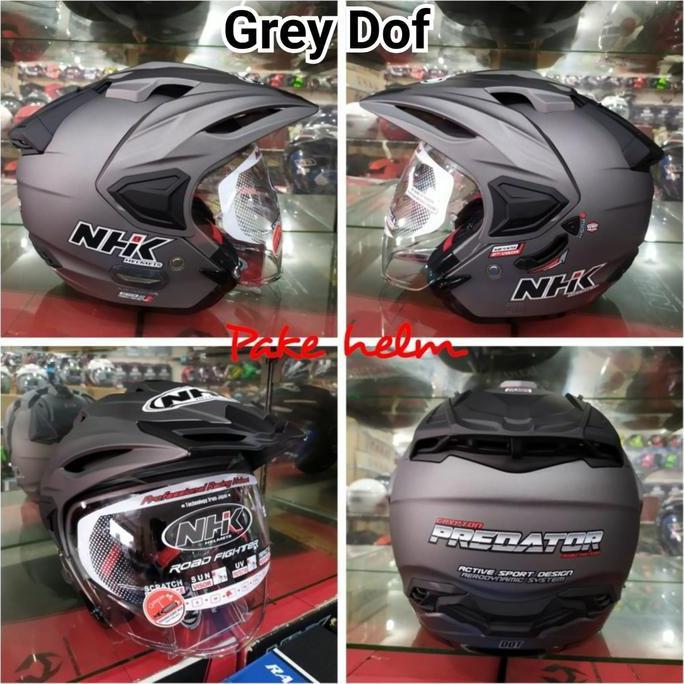 HELM NHK HALF FACE NHK CRYPTON NHK DOUBLE VISOR BLACK DOFF