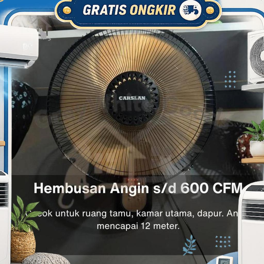 Kipas Dinding Besi Remot 16 Inch Jumbo Kipas Timer Dinding Kipas Besi 5 Baling Bergaransi