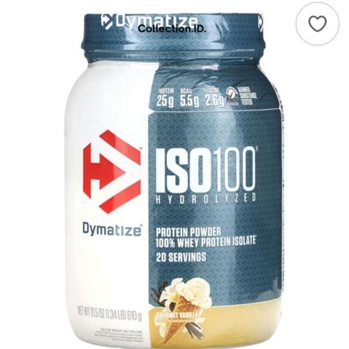 Dymatize Iso 100, Hydrolyzed, 100% Whey Protein Isolate, Gourmet Vanil