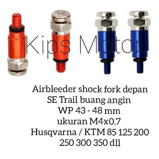 Airbleeder Air Bleeder Airbleder Shock Fork Depan Se Trail Buang Angin Wp 43 - 48 Mm Ukuran M4X0.7 H