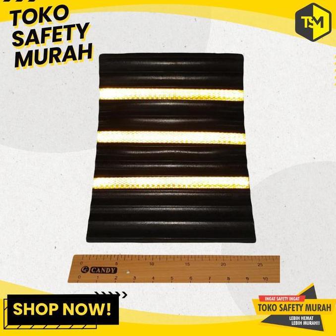 Wheel Stopper Chock Besar Rubber / Ganjal Ban Roda Mobil Bus Truk / Karet Penahan Roda / Ganjalan Tr
