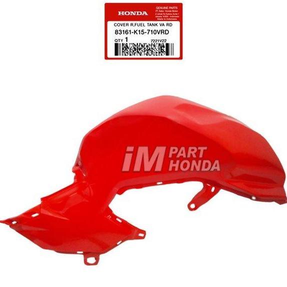 83161-K15-710VRD COVER R FUEL TANK SAYAP TANGKI KANAN CB 150 R LED 2021 MERAH VA RD