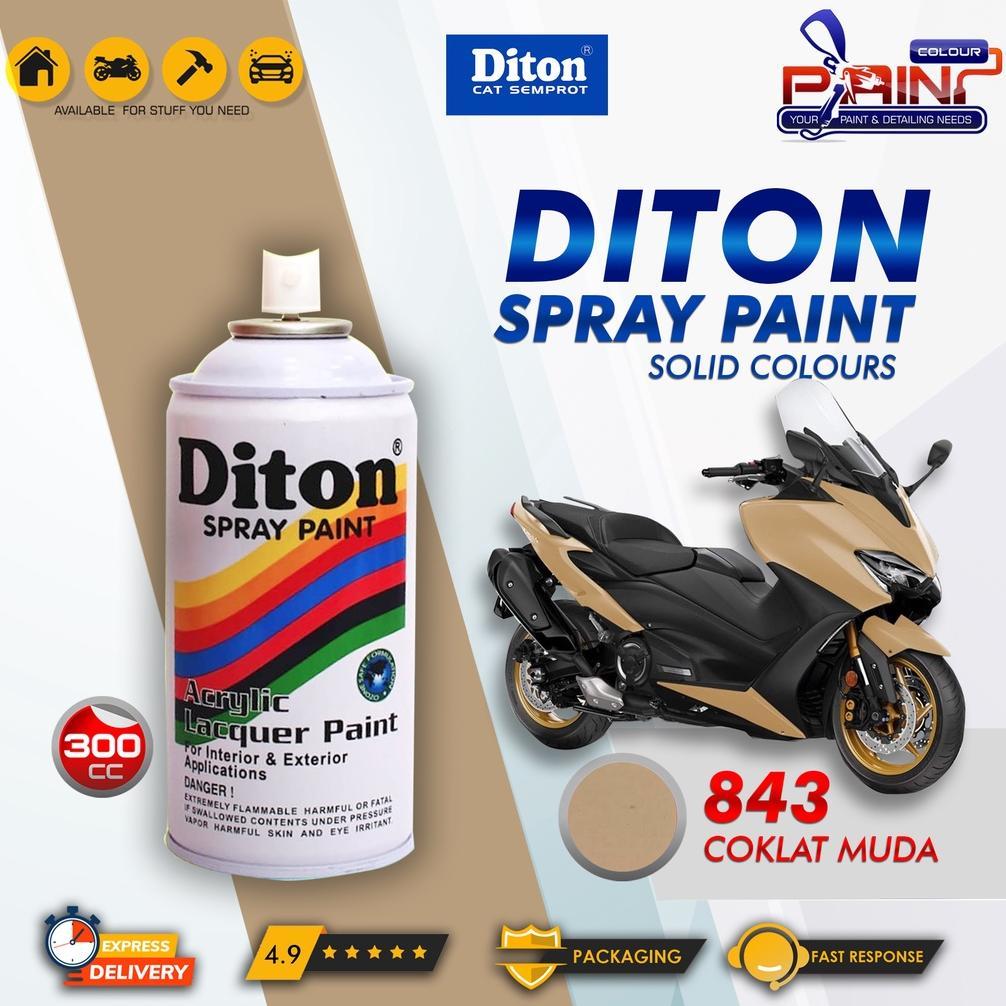 NEW Diton 843 Coklat Muda Cat Semprot/Pylox/Samurai Motor/Helm/Gundam [terbaik][terlaris]