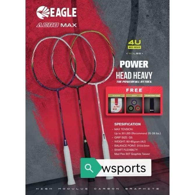 Raket Badminton Eagle Acro Max Original