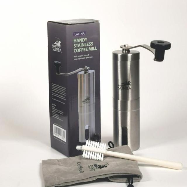 Latina Sumba V7 Handy Coffee Grinder Stainless Body Ceramic Burrs Gilingan Kopi Manual Burrs Keramik