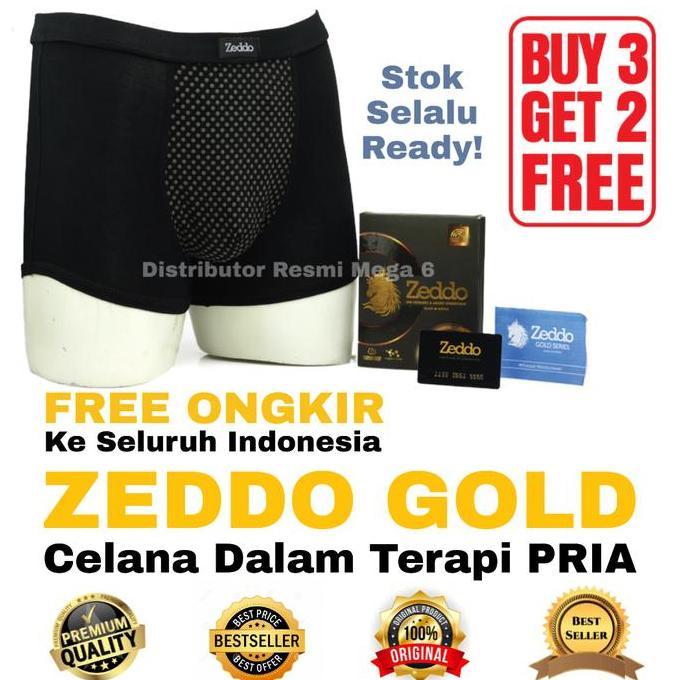 Panhang65 - Promo 1  Zeddo Gold Series Celana Dalam Kesehatan Buy 3 Free 2 Asli