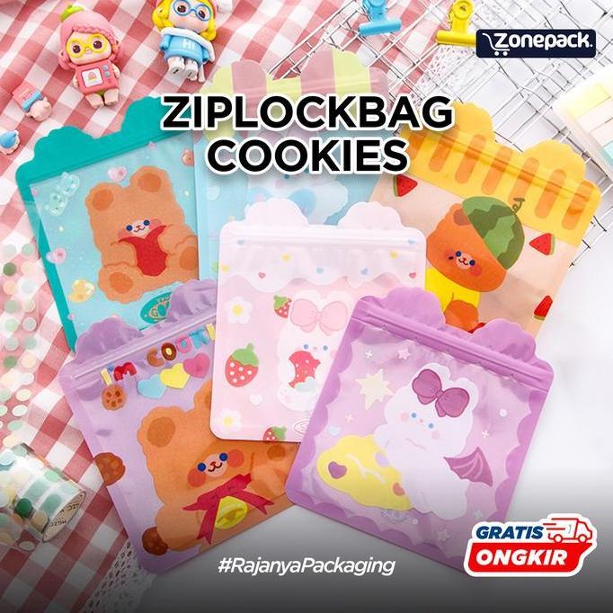 [10 PCS] Ziplock Bag Cookies| Plastik Kantong Biskuit Permen |Ziplock Pouch Kemasan Snack | Ziplock 