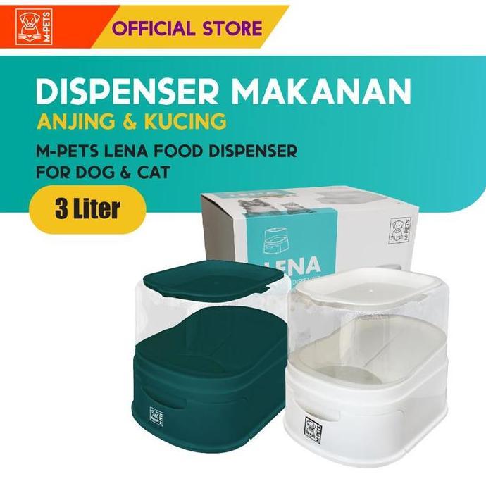 M-Pets Lena Food Dispenser 3 Liter / Tempat Makan Anjing Kucing