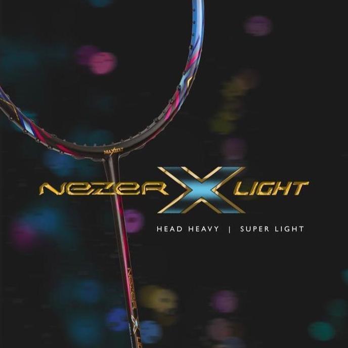 Raket Maxbolt Nezer X Light 9U Original | Head Heavy | Max Tension 30Lbs | Free Senar Bg66 Ultimax B