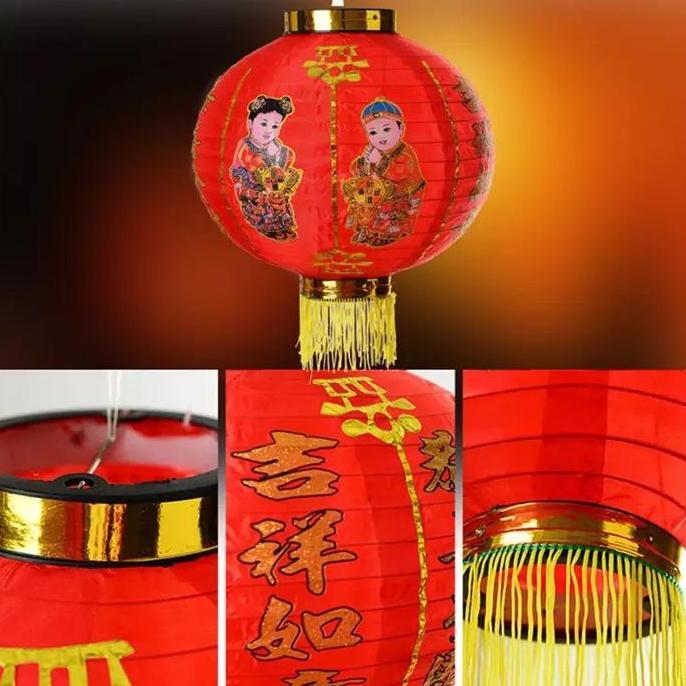 Gotogo- Lampion Imlek Lampion Anak Lampion Kain Lampion Merah