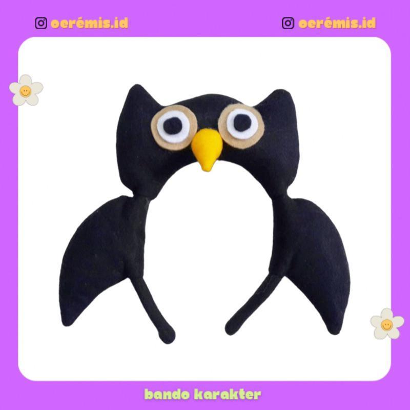 Bando Karakter Burung Hantu / Bando Cosplay Hewan Burung Hantu / Bando Flanel Owl