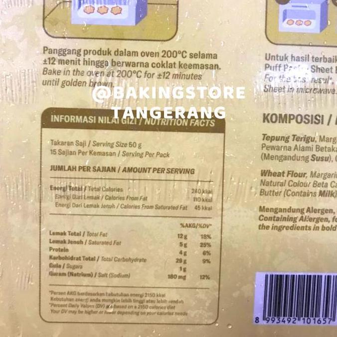 Weargo- Puff Pastry Sheet Edo | Edo Puff Pastry 750 Gr