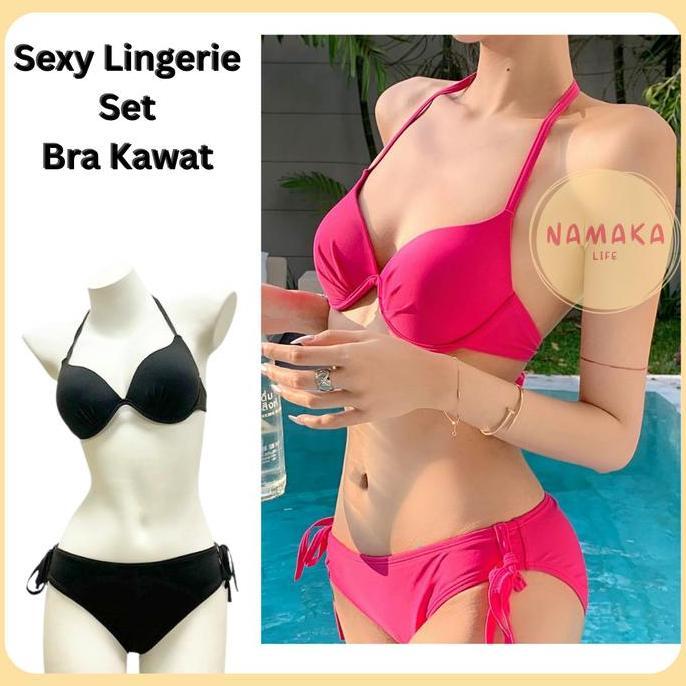 [N.L] SET BIKINI PREMIUM DENGAN KAWAT PUSH UP BAGUS ONE SET LINGERIE ATAS BAWAH BRA CELANA DALAM CD 