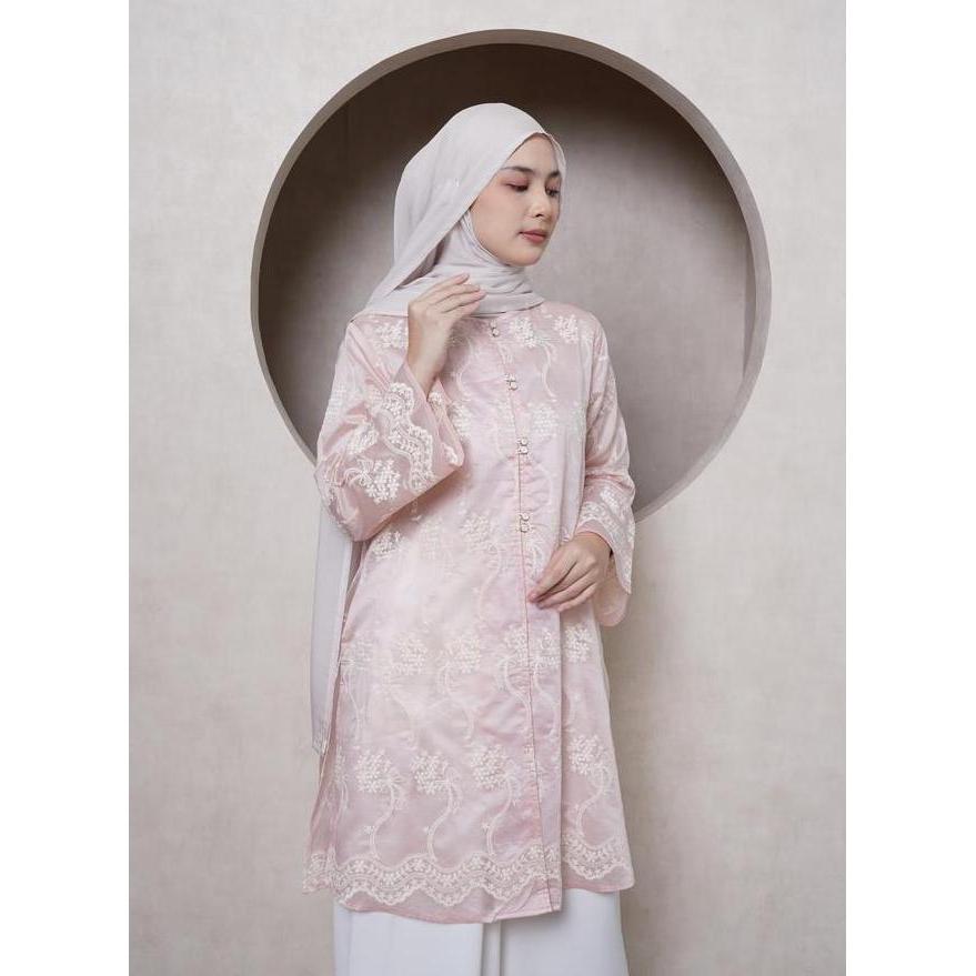 Sora Tunik Lebaran Tunik Bordir Tencel Silk