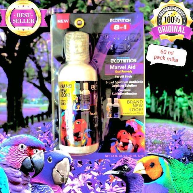 MARVEL AID (60 ml pack mika) OBAT SEMUA BURUNG ANTIBIOTIK CAIR MARVEL AID
