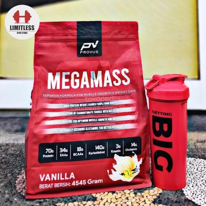 Provus Mega Mass Megamass Gainer 10 Lbs 10Lb Lean Gain Bpom Halal