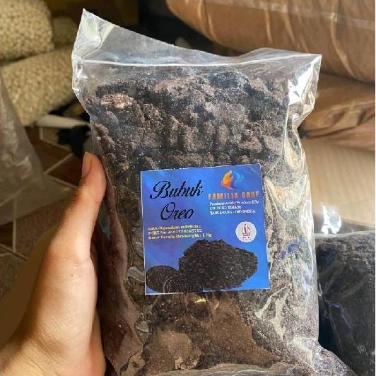 BUBUK COOKIES CRUMB KASAR 1KG TOPPING MINUMAN OREO KILOAN MURAH, BUBUK BISKUIT HITAM