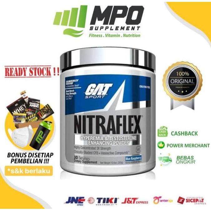 Gat Nitraflex 30Servings Pre-Workout Energy Booster Pre Workout Segel