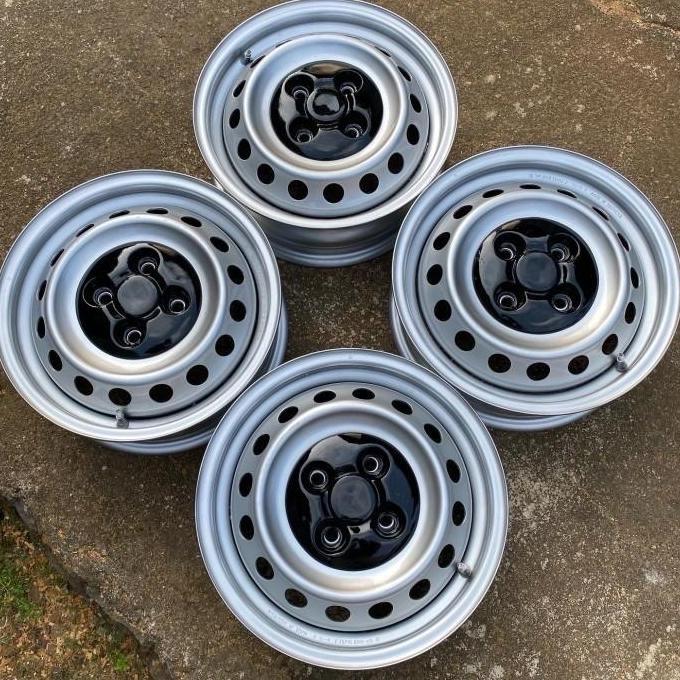 Terlaris Velg Kaleng R14-4X100 "Gun Metal" Include Dop Custom Model Hyundai