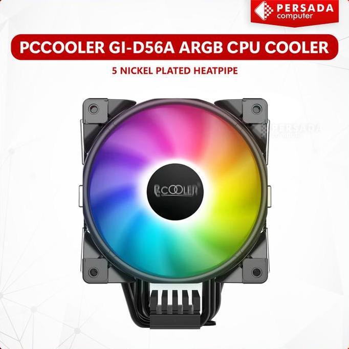 PCCOOLER GI-D56A ARGB CPU COOLER WITH 5 NICKEL PLATED HEATPIPE