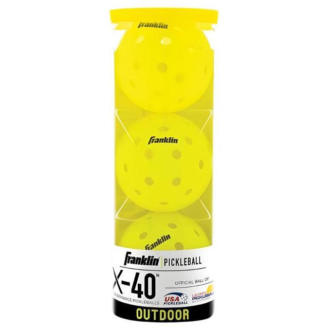 HARGA DISC - Franklin X-40 Yellow Optic Pickleball Ball 3 Pack | Bola Pickleball Franklin Sports X 4