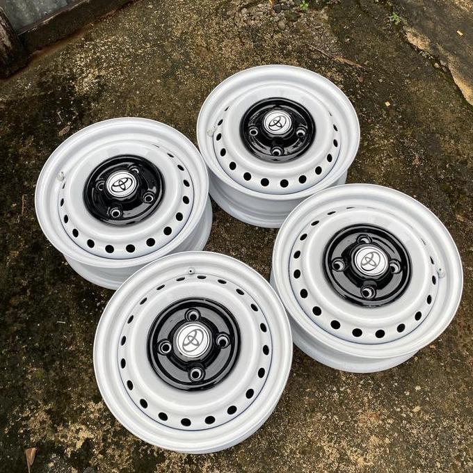Terlaris Velg Kaleng R14-4X114-Lebar 5 Include Center Dop