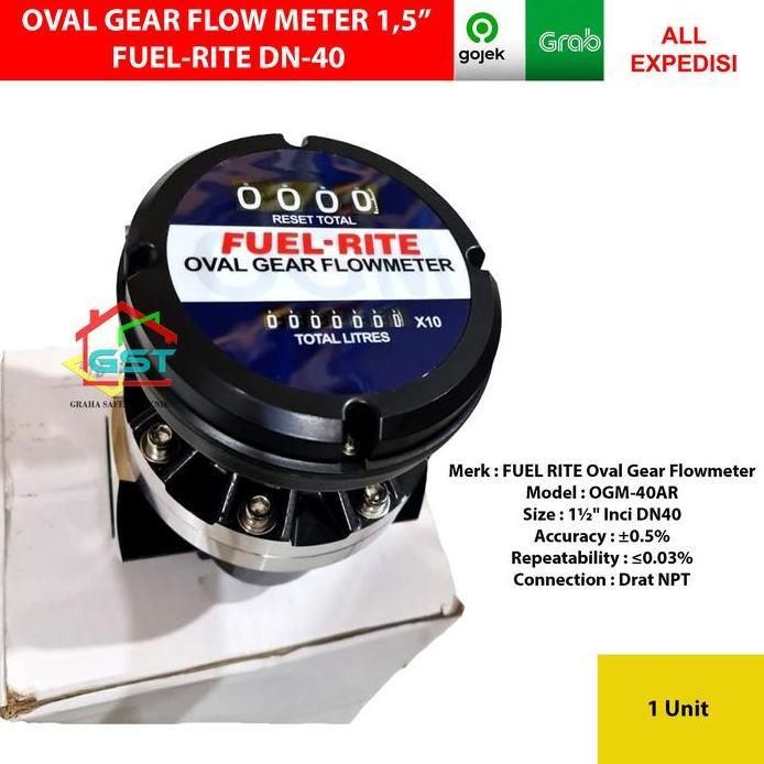 flow meter FUEL RITE oval gear 1,5 inch DN-40