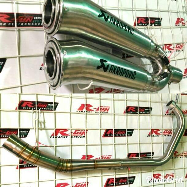 Knalpot Racing Akrapovic Megaphone Double R15 Vva R15M V4 V3 V2