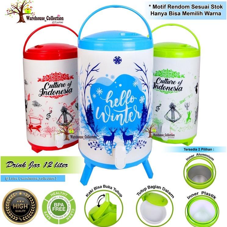 DRINK JAR  12 LITER ROMA GLOBAL EAGLE / TEMPAT AIR MINUM / TERMOS AIR PANAS DINGIN