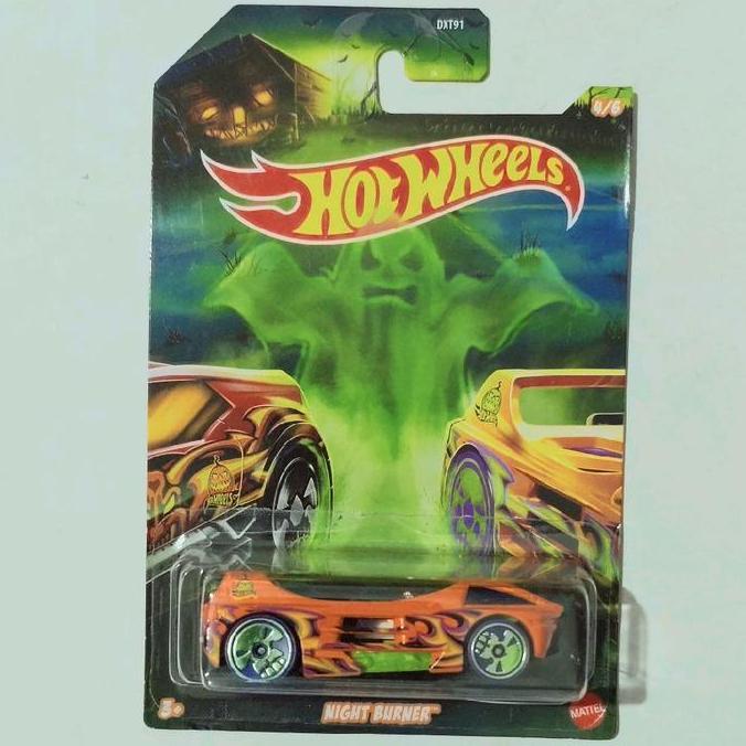 HOT WHEELS NIGHT BURNER ORANGE 2020 HALLOWEEN RARE FUN99