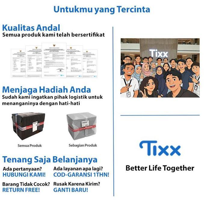 TIXX Vacuum Cleaner 18L Stainless 3in1 Wet and Dry Daya Hisap Kuat 25000Pa Low Watt 500W Blower Jepa