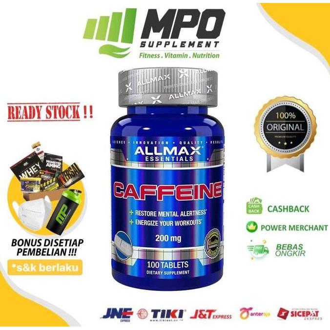Allmax Caffeine 200Mg (100 Tablets) Original Segel