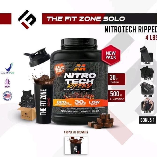 Muscletech Nitrotech Ripped 4 Lbs Nitro Tech Ripped Whey+Fat Loss
