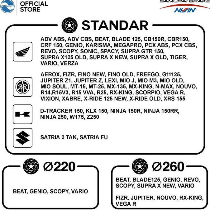 Kaliper Depan Nissin Samurai 2Piston Supra x Fit Karisma Supra 125