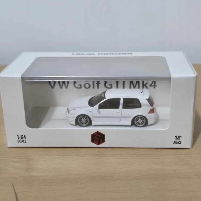 Focal Horizon VW Golf GTI MK4 White Diecast Koleksi Mobil Mainan Mini Scale 1/64 Hotwheels Langka
