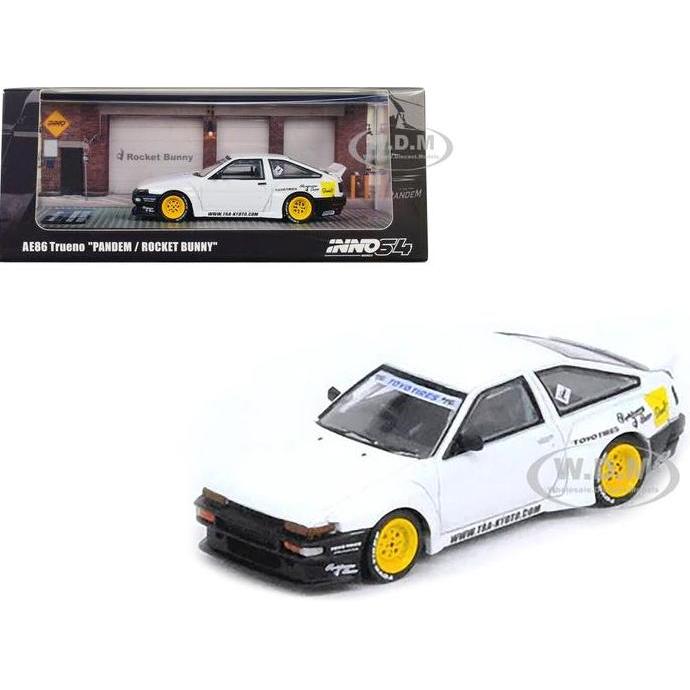 IN64-AE86P-WHI Inno64 Toyota Corolla AE86 Trueno White Pandem Rocket Bunny Diecast