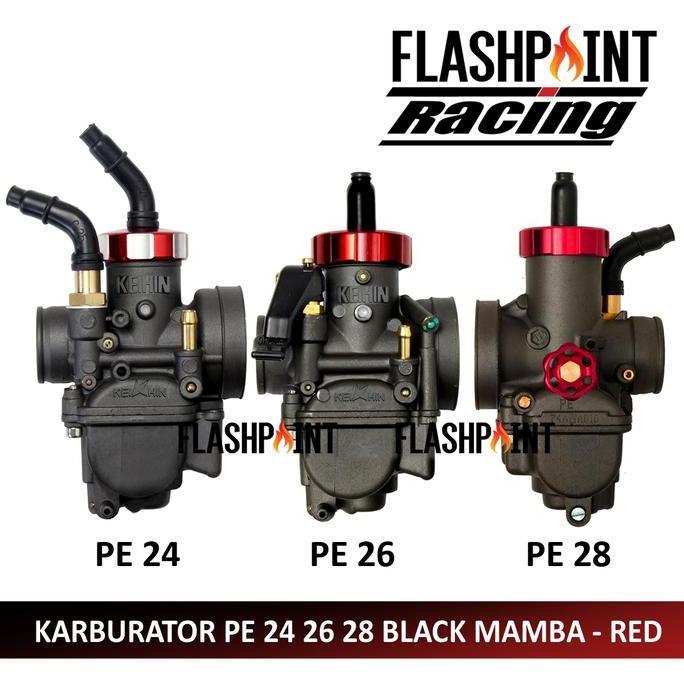 KARBURATOR BLACK MAMBA PE 24 26 28 KARBU PE24 PE26 PE28 THAILAND RED