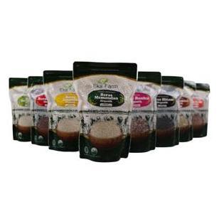 Riso- Eka Farm Beras Benku 1Kg - Beras Organik - Beras Merah Mix