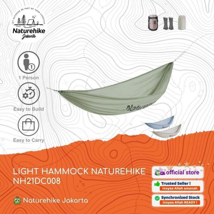 LIGHT HAMMOCK / AYUNAN GANTUNG CAMPING OUTDOOR NATUREHIKE NH21DC008