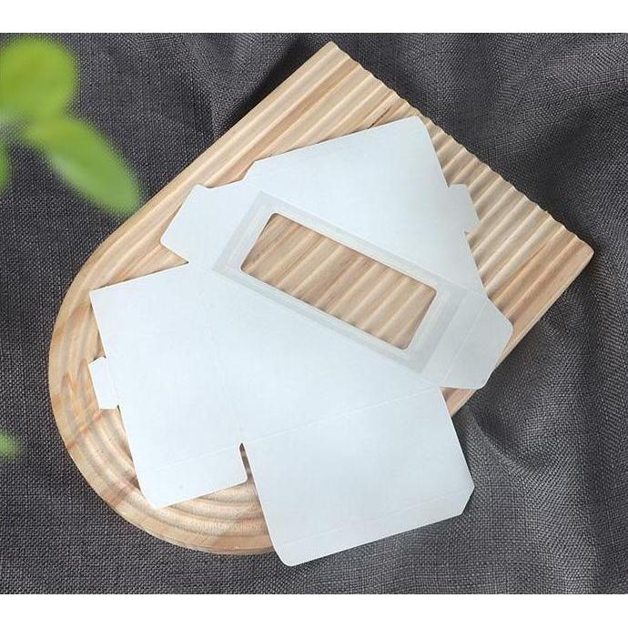 10Pcs Paper Sandwich Box 12Cm / Box Packing Sandwich / Kemasan Sandwich Segitiga Foodgrade Allshop
