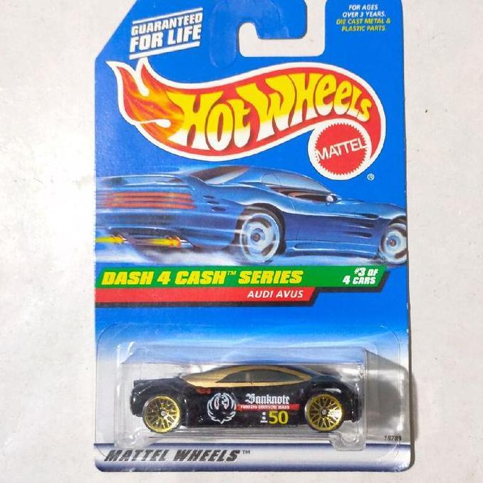 HOTWHEELS HOT WHEELS AUDI AVUS QUATTRO HITAM EMAS BLACK GOLD 1998 DASH 4 CASH SERIES FUN99