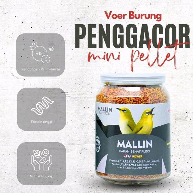 Mallin Voer Pleci Mini Pelet Pakan Terbaik Untuk Burung Pleci Allshop
