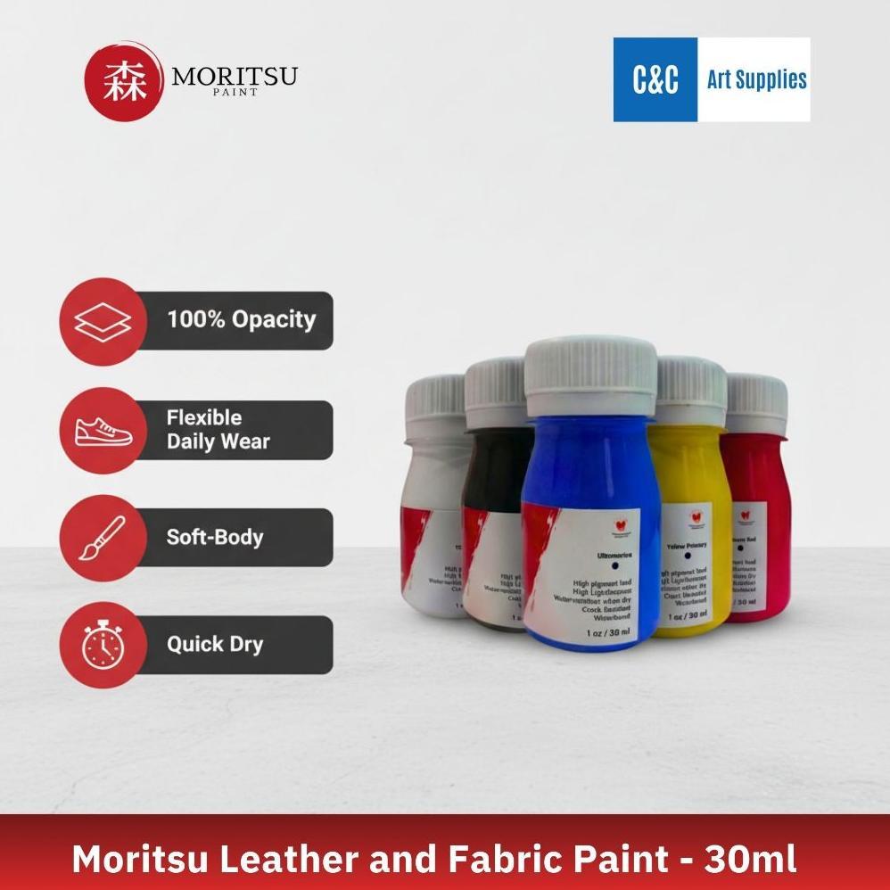 Moritsu Leather and Fabric Paint Premium - Moritsu Cat Sepatu 30ml