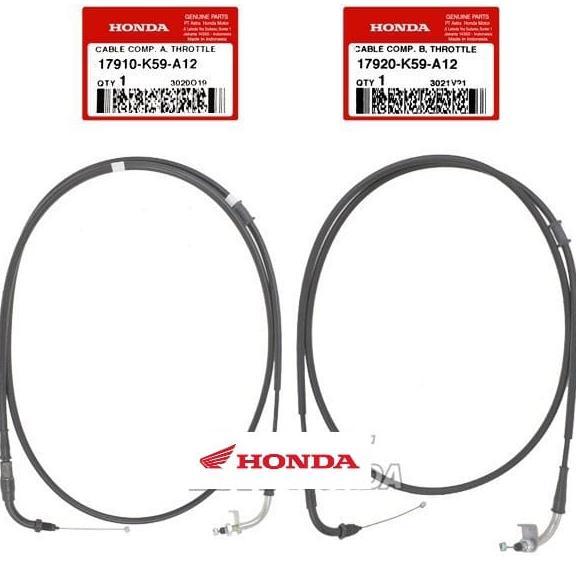 17910-K59-A12 17920-K59-A12 KABEL GAS ATAS BAWAH A B VARIO 125 150 LED 2015 - 2017