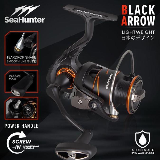 [OFFICIAL] SeaHunter Black Arrow Telescopic Joran Pancing Set=Joran+Reel Pancing Power Handle Spinni