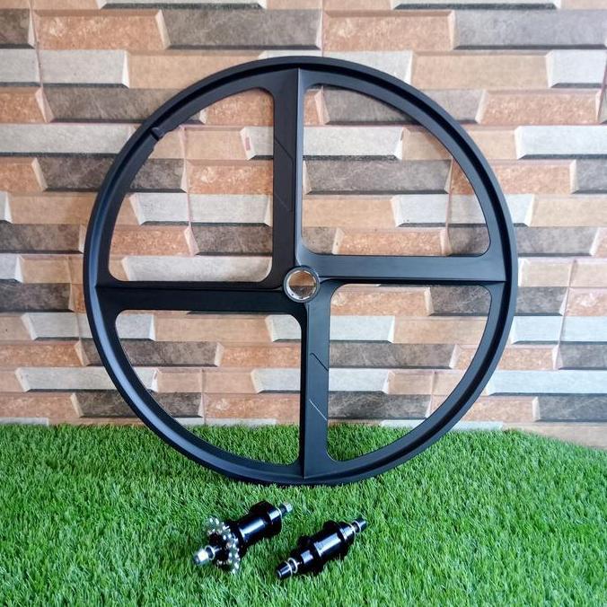 Terlaris Wheels Fixi  4Spoke Wheel Bintang 4 Wheelset Palang 4 Size 700C Wheelset Fixie Model Bintan