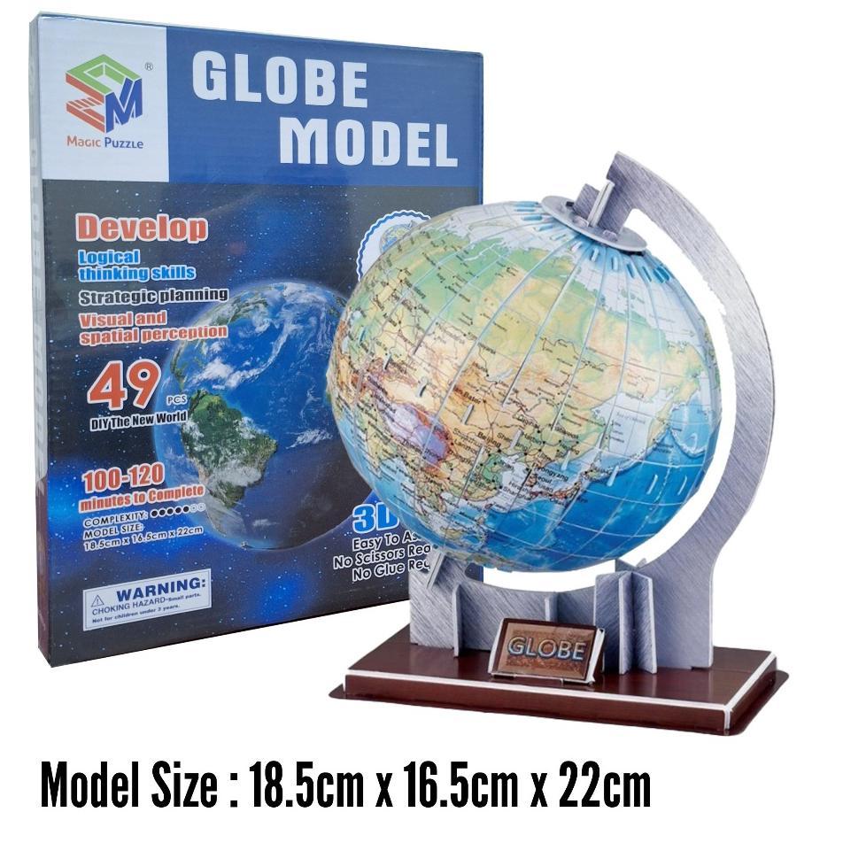 Globe 3D Puzzle -  Pazel Diy Bola Dunia - Puzzle Bola Dunia - Puzzle Edukasi B468-9 - Mainan Edukasi
